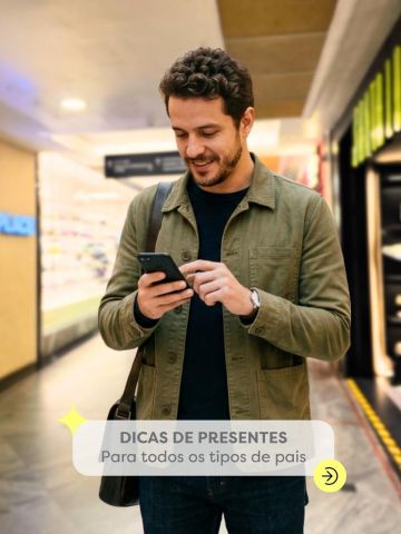Ainda não encontrou o presente ideal para o Dia dos Pais? A gente te ajuda! 💙
Passe para o lado e confira mais algumas sugestões que vão fazer sucesso neste Dia dos Pais. E o melhor: aproveite para participar da nossa campanha promocional!

🎁 A cada R$ 300 em compras, você concorre a um iPhone 17 Pro Max.

📍 Esperamos por você no Teresópolis Shopping!