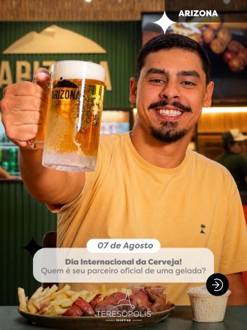 Hoje é dia de brindar os bons momentos! 🍻

No Dia Internacional da Cerveja, reúna os amigos, escolha seu rótulo favorito e aproveite para brindar no Teresópolis Shopping.

Seja para um happy hour, um almoço especial ou aquele encontro no fim do dia, aqui você encontra opções para deixar a comemoração ainda mais saborosa!