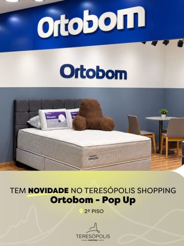 Tem novidade no Teresópolis Shopping! ✨🛏️

A Ortobom chegou com um Pop Up no 2º piso, trazendo opções para quem busca conforto e qualidade na hora de dormir. Passe por aqui, conheça essa novidade e descubra os produtos que podem fazer a diferença na sua rotina.

Porque dormir bem é viver melhor! 💙