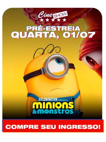 ⚠️ ATENÇÃO ⚠️
Pré-estreia de Minions & Monstros já está disponível! 💛

Garanta agora seus ingressos e veja #MinionsMonstrosFilme, quarta-feira, 01/07, no Cine Show!

Mais informações no site: www.cineshow.com.br

#CineShow #Cinema #Pipoca