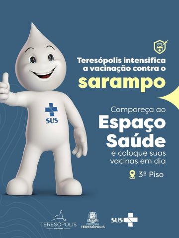 A prevenção começa com um gesto simples: manter a vacinação em dia.

Teresópolis intensifica a vacinação contra o sarampo, e o Espaço Saúde do Teresópolis Shopping está pronto para receber você.

Compareça, confira sua carteira de vacinação e mantenha suas vacinas em dia. Cuidar da sua saúde também é proteger toda a comunidade.

Proteja-se. Vacine-se. 💙