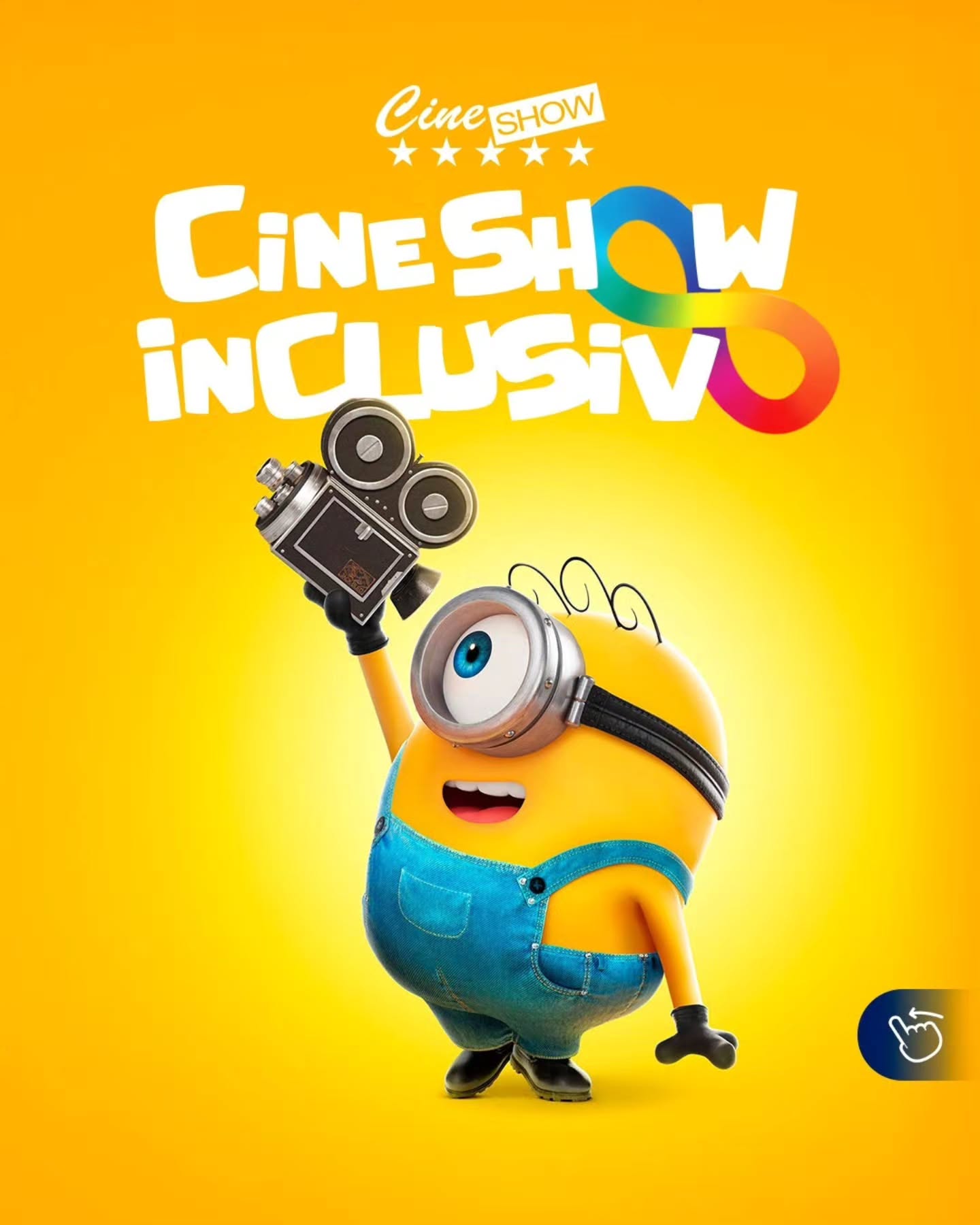 Em todo SEGUNDO DOMINGO do mês tem #CineShowInclusivo aqui no Cine Show!

🎬 Minions & Monstros
📅 Domingo (09/08), às 14h!
🎫 Todos pagam meia!

Mais informações abaixo 👇

🔹 Você sabe o que é o Cine Show Inclusivo? 🔹
É uma sessão de cinema inclusiva para curtir com toda a família.
Feita para receber pessoas no espectro autista e pessoas com sensibilidade sensorial em um lugar aconchegante.

• Volume baixo
• Temperatura agradável
• Movimentação livre e liberdade para ruídos
• Sessão à meia-luz

📅 Acontece em todo segundo domingo do mês às 14h em toda Rede Cine Show.

🎫 Venda de ingressos abre a partir da quinta-feira anterior à sessão.

Ingressos disponíveis para compra online e física:
• Site Cine Show
• App Cine Show (disponível para Android e iOS)
• Bilheteria
• Autoatendimento

😎 Todo mundo paga meia*.

*Desconto de direito à meia-entrada já aplicado. Promoção não acumulativa. '