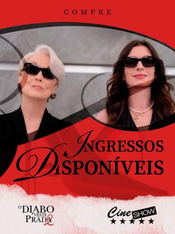 Os ingressos já estão disponíveis. E você? Já separou seu look para este evento?Garanta agora seus ingressos e veja #ODiaboVestePrada2, a partir do dia 29 de abril no Cine Show!Mais informações no site.#CineShow #Cinema #pipoca