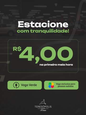 ✨ Estacione com tranquilidade no Teresópolis Shopping!

R$4,00 na primeira meia hora.

✅ Vaga Verde (carregue seu veículo elétrico
✅ Vaga exclusiva para pessoas autistas

Mais conforto, acessibilidade e segurança para você e sua família!

#teresópolisshopping #oshoppingdacidade