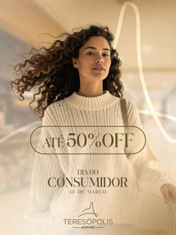 No Dia do Consumidor as lojas do Teresópolis Shopping prepararam oportunidades especiais, com descontos de até 50% para aproveitar com mais economia.É o momento ideal para antecipar aquela compra, renovar o que você precisa e encontrar boas oportunidades em um só lugar.📍 Esperamos você no Teresópolis Shopping.